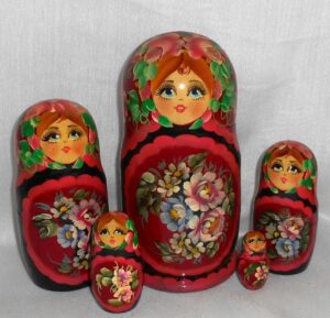 Valentina babushka red Babushka Matryoshka nesting Doll Babooshki Babushkas