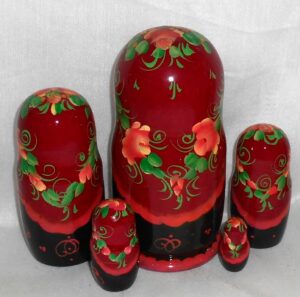 Valentina red nesting Doll Babooshki s