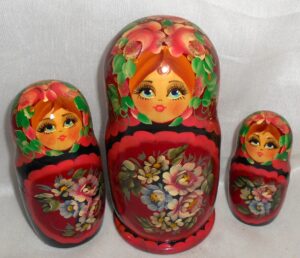 Valentina red nesting Doll Babooshki s