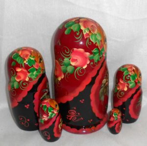 Valentina red nesting Doll Babooshki s