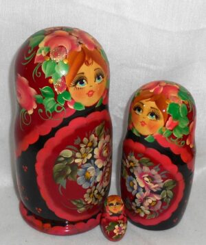 Valentina red nesting Doll Babooshki s