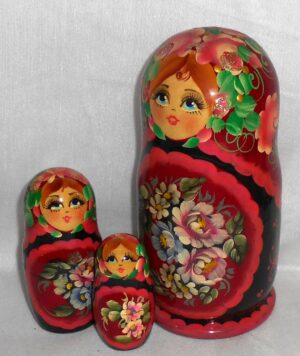 Valentina red nesting Doll Babooshki s