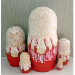 Red Bride with Daisies & Violet