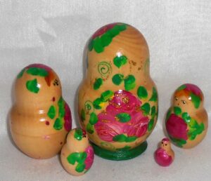 PANYA pink flowers nesting Doll Babooshki s