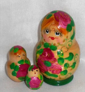 PANYA pink flowers nesting Doll Babooshki s