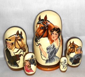 Rider horse  Horsy girl Babushka Matryoshka nesting Doll Babooshki Babushkas Babushka Matryoshka nesting Doll Babooshki Babushkas