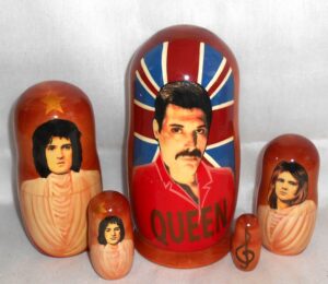 Queen Freddie Mercury Babushka Matryoshka nesting Doll Babooshki Babushkas