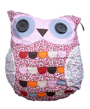 Owl Pillow - Pink Babushka