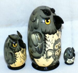 Oscar the Owl nesting Doll Babooshki s