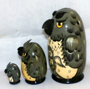 Oscar the Owl nesting Doll Babooshki s