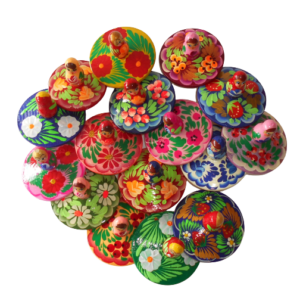 Spinning Flowers Tops x 3 nesting Doll Babooshki s
