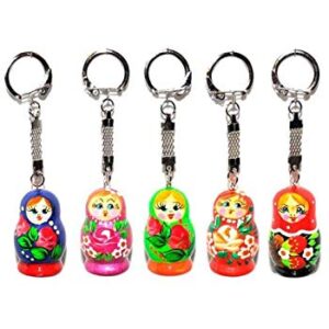 Babushka Keyrings x 3 Babushka   Babushka Matryoshka nesting Doll  Babooshki Babushkas