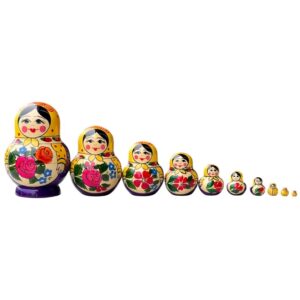 MINI Katyusha semenov  10-set Babushka MINI TINY Babushka Matryoshka nesting Doll Babooshki Babushkas Classic Village Traditional