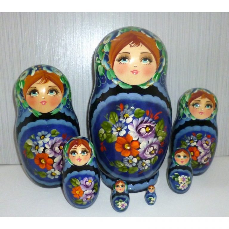 Glasha 7-set Babushka Matryoshka Nesting Doll Babooshki Babushkas ...