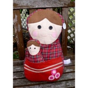 Pillow Red 2-set nesting Doll Babooshki s