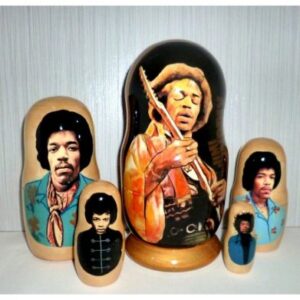 Jimi Hendrix with guitar