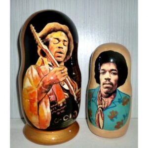 Jimi Hendrix with guitar