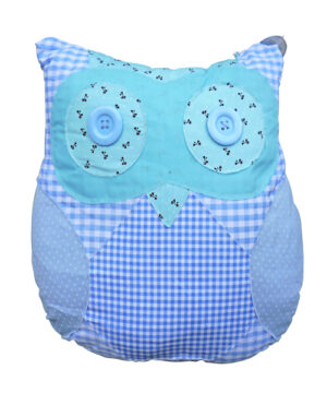 Owl Pillow - Blue Babushka