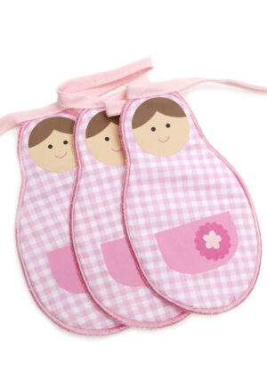 Bunting Babushka Pink   Babushka Matryoshka nesting Doll  Babooshki Babushkas