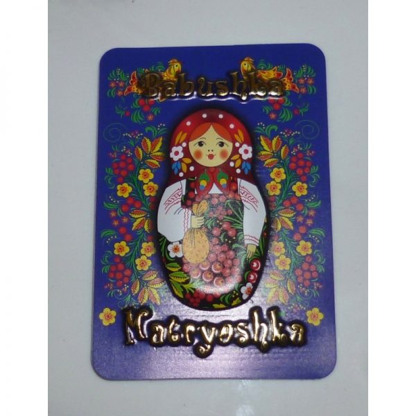 Blue Babushka 3D fridge magnet