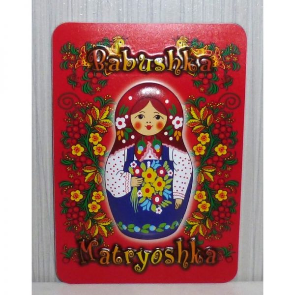 Red Babushka 3D fridge magnet