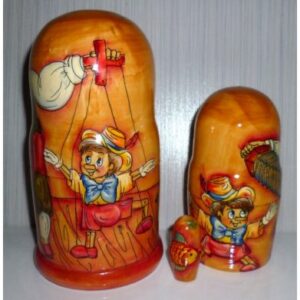 Pinocchio on wood