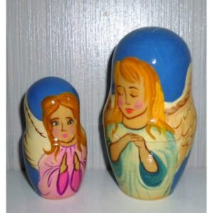 Angels on blue