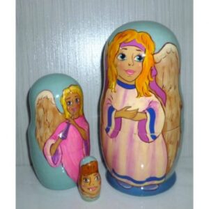 Angels on light blue
