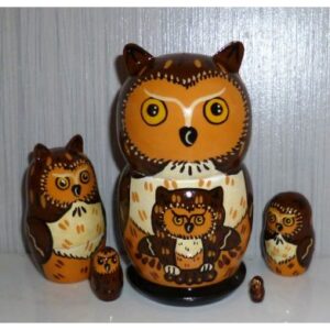 Funny dark bown Owl small