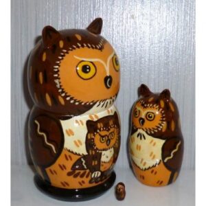 Funny dark bown Owl small