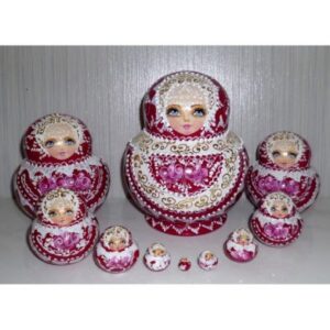 Bride in cherry-red 10-set