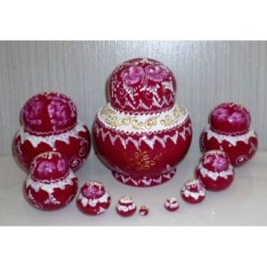 Bride in cherry-red 10-set