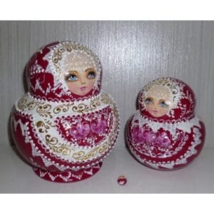 Bride in cherry-red 10-set