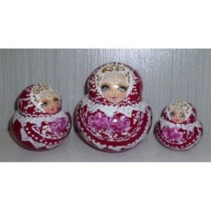 Bride in cherry-red 10-set