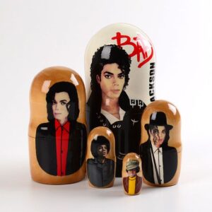Michael Jackson small Babushka  Matryoshka  nesting Doll Babooshki Babushkas