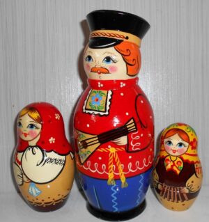 Nolinsk Village Family Musician Family 5-set nesting Doll Babooshki s Classic Village Traditional