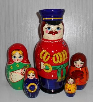 Nolinsk Village Family Man 5set Babushka  Babushka Matryoshka nesting Doll  Babooshki Babushkas
