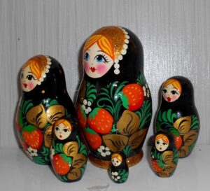 Nolinsk Strawberries Black dress 6-set Nolinsk