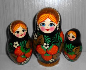 Nolinsk Strawberries Black dress 6-set Nolinsk