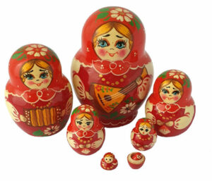 Nolinsk Balalayka music 7set Babushka Matryoshka nesting Doll