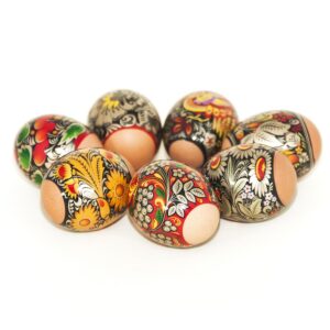7 set Golden  Khokhloma, Easter Egg Shrinking Wraps - 3