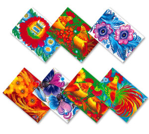 7 set Roosters and  chickens , Easter Egg Shrinking Wraps - 4
