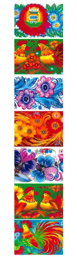 7 set Roosters and  chickens , Easter Egg Shrinking Wraps - 2