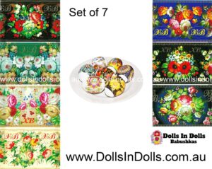 7 set Zhostovo  light Flowers, Easter Egg Shrinking Wraps