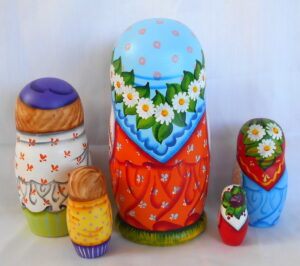 Tatiana with Fruits nesting Doll Babooshki s