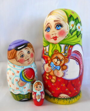 Tatiana with Toys nesting Doll Babooshki s