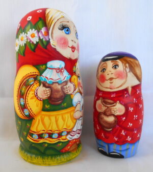 Tatiana with milk jar nesting Doll Babooshki s