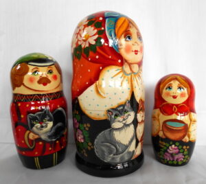 Alena with kittens 7-set nesting Doll Babooshki s