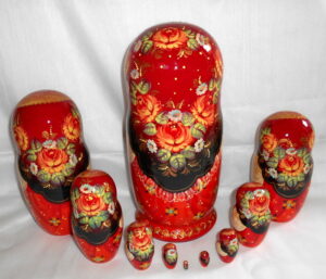 GIANT Tsar Saltan tale 10-set nesting Doll Babooshki s