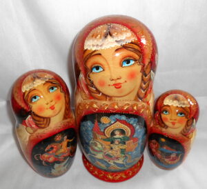GIANT Tsar Saltan tale 10-set nesting Doll Babooshki s